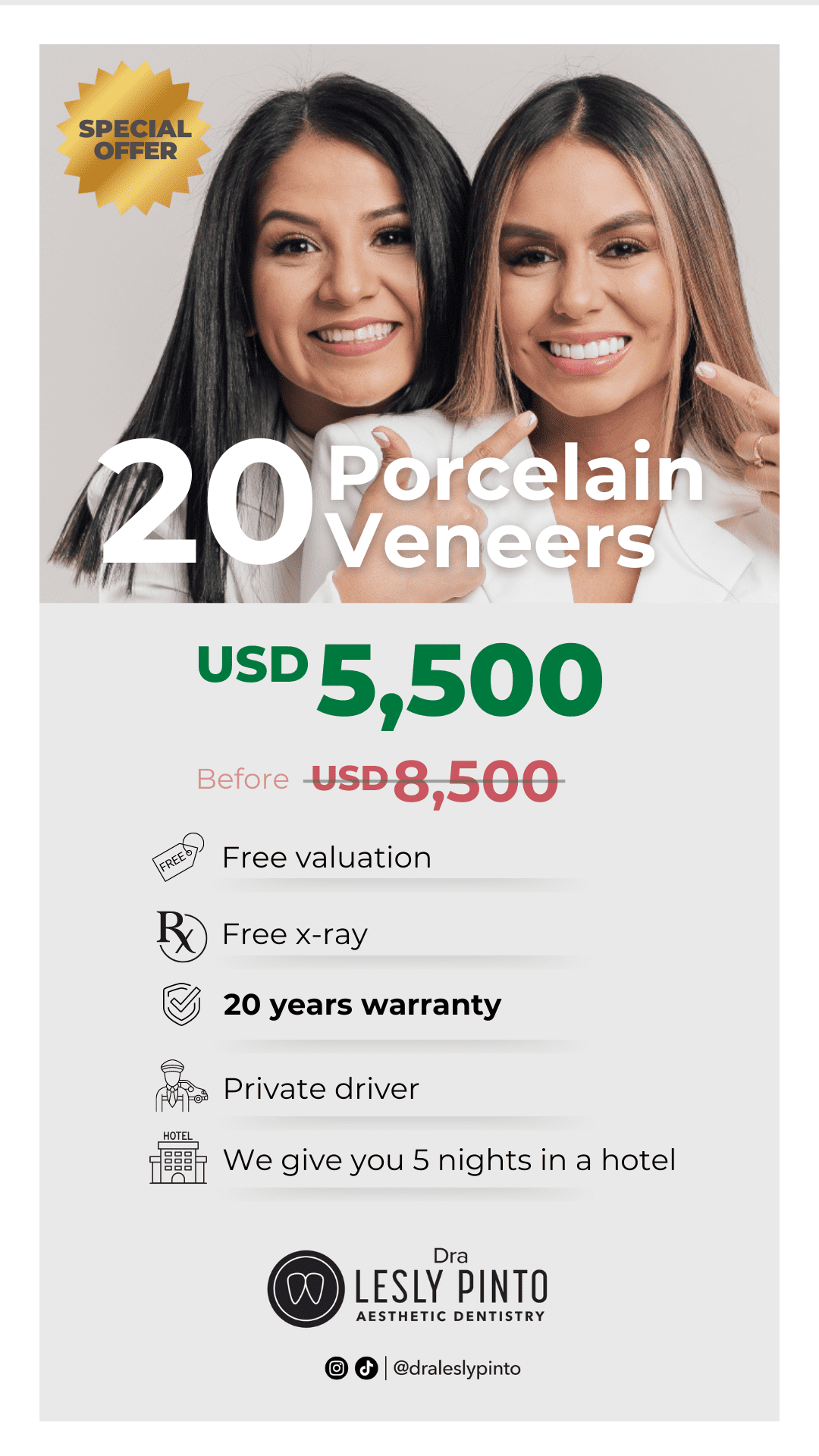 20 dental veneers in cartagena colombia special offer